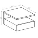 Ver imagem 5 de Mesa de Cabeceira Com Gaveta e Prateleira Preto