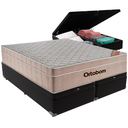 Ver imagem 1 de Cama Box Baú e Colchão Airtech Springpocket Molas Ensacadas Queen Ortobom: Preto