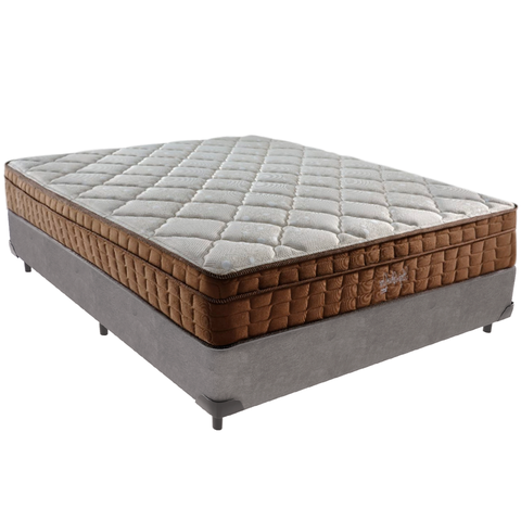 Cama Box e Colchão Anjos Star Pillow In Casal Anjos: Cinza
