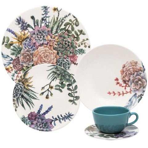 Aparelho de Jantar e Chá Oxford Unni Bothanica - 20 Peças