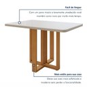 Ver imagem 6 de Mesa de Jantar 4 Lugares Tampo Vidro e MDF Tessera Marrom Amêndoa Clean/Off White