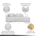 Ver imagem 3 de Sofá Curvo Decorativo Kimiko 317Cm 3 Lugares Sala de Estar com Chaise Bouclê Branco G52 - Gran Belo 