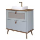 Ver imagem 1 de Gabinete de Banheiro Veneto com Cuba 60cm Pistache/freijo - Mgm