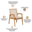 Ver imagem 4 de Kit 2 Cadeiras para Sala de Jantar Trammare C07 Madeira Corda Náutica Areia Lyam Decor