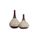 Ver imagem 1 de Dupla de Vasos de Cerâmica Garrafas Jasmim para Decoração Textura