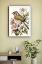 Ver imagem 2 de Quadro Decorativo Pássaro Flores Branca e Rosa - 70x50cm:moldura Preta