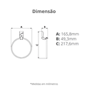 Ver imagem 3 de Toalheiro Porta Toalha para Banheiro Linha Sofisticato Cor Branco e Cromado Durín