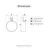 Toalheiro Porta Toalha para Banheiro Linha Sofisticato Cor Branco e Cromado Durín - 3
