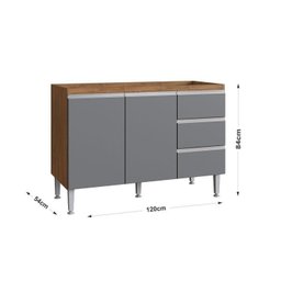 Cozinha 5 Peças 13 Portas 3 Gavetas Athena - 10