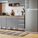 Ver imagem 7 de Cozinha 5 Peças 13 Portas 3 Gavetas Athena Laranja/Freijó/Cinza