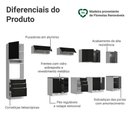 Ver imagem 4 de Armário de Cozinha Completa 400 cm Branco/Preto Lux Madesa 02