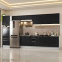 Ver imagem 1 de Armário de Cozinha Completa 400 cm Branco/Preto Lux Madesa 02