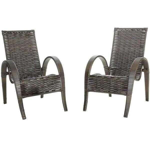 2 Cadeiras Napoli Fibra Sintetica Pedra Ferro - 1