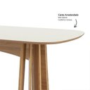 Ver imagem 5 de Conjunto para Sala de Jantar com Mesa Oval e 4 Cadeiras Estofadas Encosto Telado 100% MDF Bolonha Marrom/Off White/Freijó
