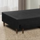 Ver imagem 2 de Base Cama Box Solteiro com Cama Auxiliar 0,88 Laura Vilajo: Suede Preto