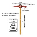 Ver imagem 4 de Picareta Alvião Cabo de Madeira Encerado Cunha Polietileno Minasul