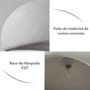 Ver imagem 4 de Luminária Pendente Cúpula Estilo Japonês Cor Branca com 50cm