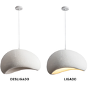 Ver imagem 2 de Luminária Pendente Cúpula Estilo Japonês Cor Branca com 50cm