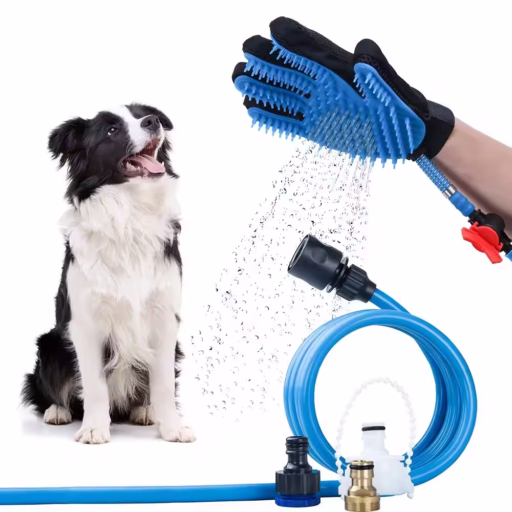 Luva Banho Cães Gatos e Pets Chuveiro Massageador Conforto - 6