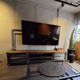 Rack para Tv Container Ferncliff 2m L - Estilo Industrial em Ferro - 1