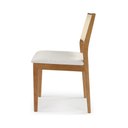 Ver imagem 4 de Cadeira Gipsy Cor Freijó Encosto Telinha Quadrada Crua Assento em Tecido 132 e Madeira Maciça