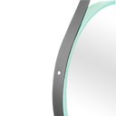Ver imagem 4 de Espelho Decorativo Adnet Verde Alça Corino Preto 60 cm Redondo Verde/Preto, 60 cm
