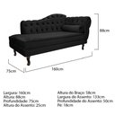 Ver imagem 5 de Diva Recamier Diana 160cm Lado Esquerdo Suede - Doce Sonho Móveis