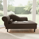 Ver imagem 1 de Recamier Decorativo Divã Amsterdã 147cm Lado Direito Suede Marrom