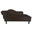 Ver imagem 3 de Recamier Decorativo Divã Amsterdã 147cm Lado Direito Suede Marrom