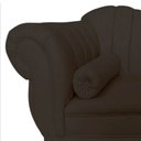 Ver mais imagens de Recamier Decorativo Divã Amsterdã 147cm Lado Direito Suede Marrom