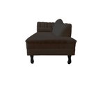 Ver imagem 5 de Recamier Decorativo Divã Amsterdã 147cm Lado Direito Suede Marrom