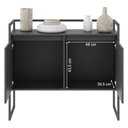 Ver imagem 3 de Buffet para Sala Industrial 2 Portas Cantinho do Café Preto Onix