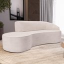 Ver imagem 7 de Sofá 4 Lugares Curvo Sala de Estar Living Firenze Direito D02 Linho Cru 280 Cm D-461 - Lyam