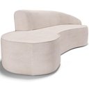 Ver imagem 4 de Sofá 4 Lugares Curvo Sala de Estar Living Firenze Direito D02 Linho Cru 280 Cm D-461 - Lyam