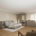 Ver imagem 1 de Kit Guarda Roupas 2 Portas, Cama Queen e Complementos de Quarto Araçá CabeCasa MadeiraOriginals Cinza/Fendi