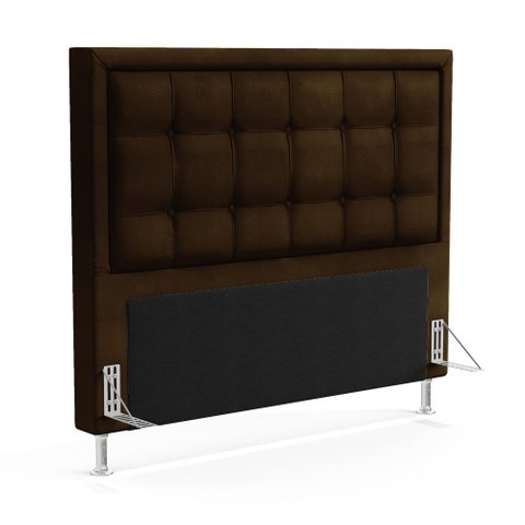 Cabeceira Taurus 160 para Cama Queen A-011 Couro Marrom Aradecor