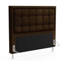 Ver imagem 1 de Cabeceira Taurus 160 para Cama Queen A-011 Couro Marrom Aradecor