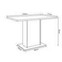 Ver imagem 3 de Mesa Jantar Londres Tampo Branco 120cm 4 Cadeiras Ferro Preto Estofado Verde