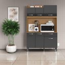 Ver mais imagens de Kit Cozinha Compacta 6 Portas Berlim 120 Cm Atacama Grafite Armoveis