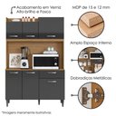 Ver imagem 4 de Kit Cozinha Compacta 6 Portas Berlim 120 Cm Atacama Grafite Armoveis