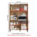 Ver imagem 3 de Kit Cozinha Compacta 6 Portas Berlim 120 Cm Atacama Grafite Armoveis