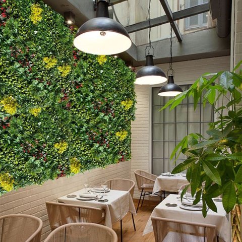 Kit com 10 Painéis Verdes Artificiais com Proteção Uv Ideal para Jardins Externos e Apartamentos