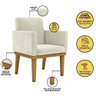 Cadeira Escritório Recepção Poltrona Reforçada Decorativa Cor:bege - 2