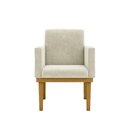 Ver imagem 4 de Cadeira Escritório Recepção Poltrona Reforçada Decorativa Cor:bege