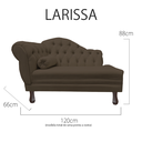 Ver imagem 6 de Recamier Sofá Esquerdo Larissa 120cm Sala Suede Marrom - Incasa Decor