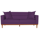 Ver imagem 1 de Sofá Living 2 Lugares 200cm Viena Sala de Estar Recepção Suede Roxo - Incasa Decor