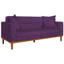 Ver imagem 3 de Sofá Living 2 Lugares 200cm Viena Sala de Estar Recepção Suede Roxo - Incasa Decor