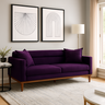Sofá Living 2 Lugares 200cm Viena Sala de Estar Recepção Suede Roxo - Incasa Decor - 2