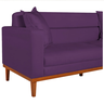 Sofá Living 2 Lugares 200cm Viena Sala de Estar Recepção Suede Roxo - Incasa Decor - 4