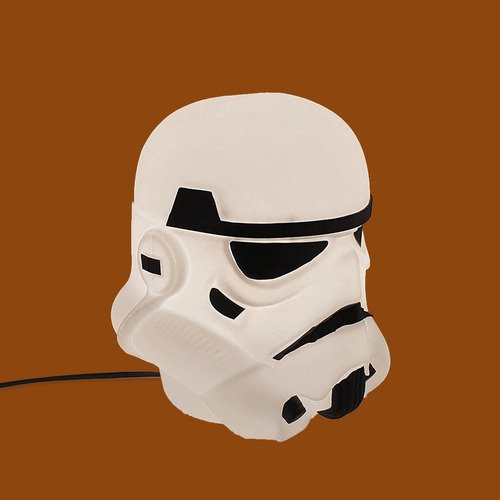 Luminária De Mesa Abajur Infantil Stormtrooper Star Wars - Preto - branco e preto - 4